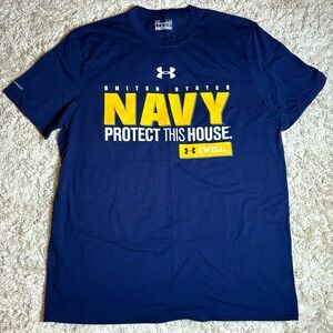 Under Armour "NAVY" Protect This House Men's Short Sleeve T-Shirt, Size Large